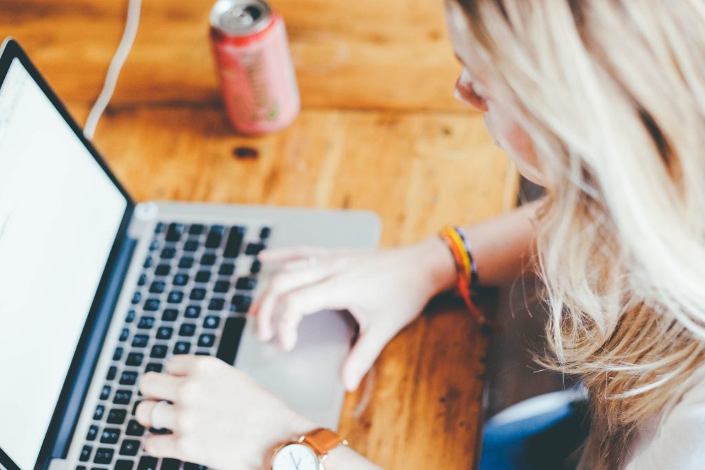 Internet Explorer Edge Woman on Laptop